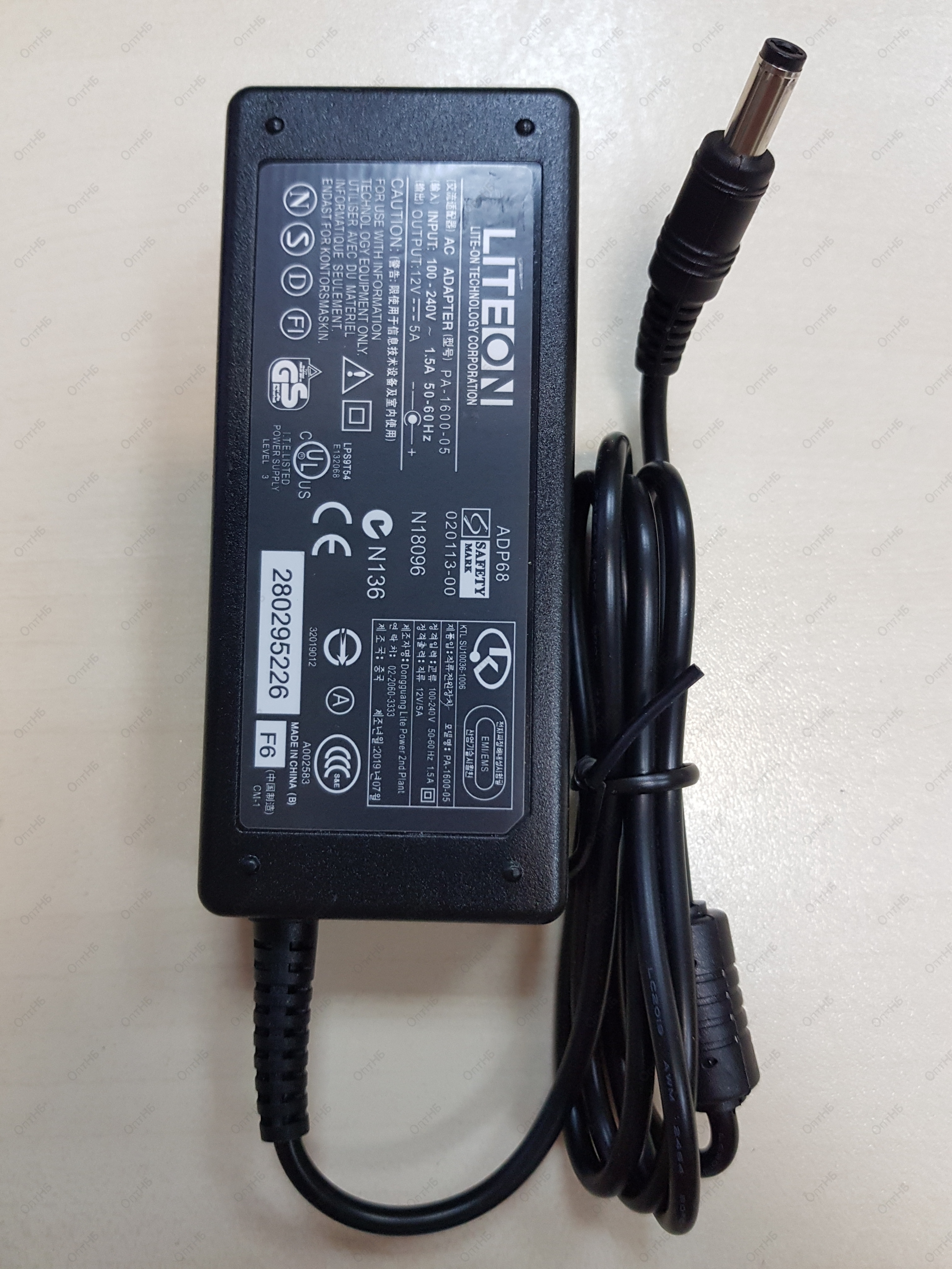 НЕ ИСП Блок питания LiteOn 12В/5А разъём 5.5x2.5